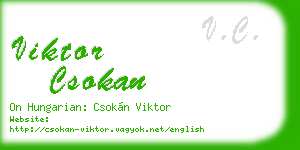 viktor csokan business card